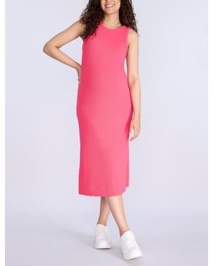Motherhood Maternity Crew Neck Sleeveless Racerback Maternity Midi Dress - Pink