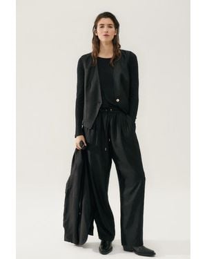 SILK LAUNDRY Twill Slouch Vest - Blue