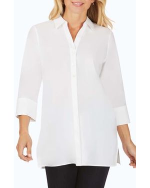 Foxcroft Pamela Non-Iron Stretch Tunic - White