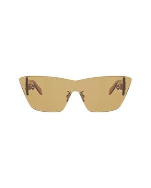 Celine Sundown Rimless Cat Eye Shield Sunglasses - Natural