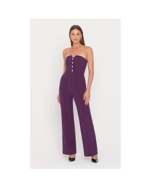 Generation Love Camilo Crepe Jumpsuit - Purple