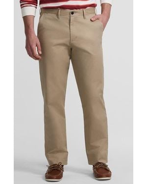 Lands' End Travel Kit Comfort Waist Athletic Fit Chino Pant - Natural