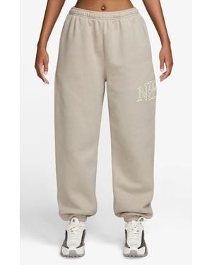 Nike Sportswear Studio Oversized Fleece Sweatpants - Natural
