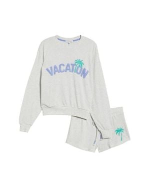 Pj Salvage Vacay Vibes Short Pajamas - White
