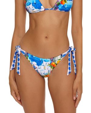 Becca Mykonos Side Tie Bikini Bottoms - Blue