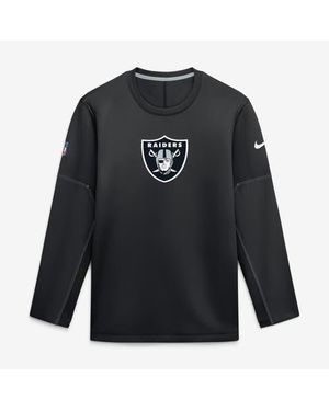 Nike Las Vegas Raiders Sideline Coaches Team Present Midweight Therma-Fit Sweatshirt - Blue