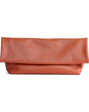 TOPSHOP George Faux Leather Clutch - Red