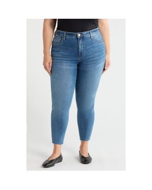 Kut From The Kloth Rachael Fab Ab Raw Hem High Waist Crop Mom Jeans - Blue