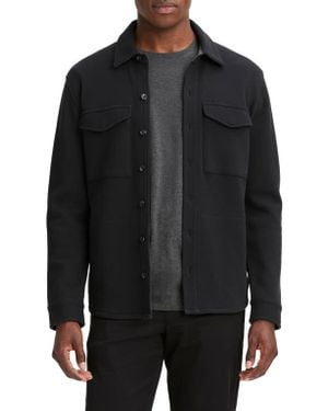 Vince Cotton Blend Shirt Jacket - Black