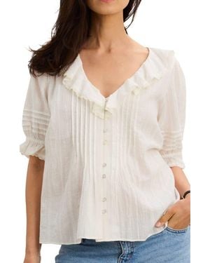HATCH The Lou Lou Nursing Blouse - White