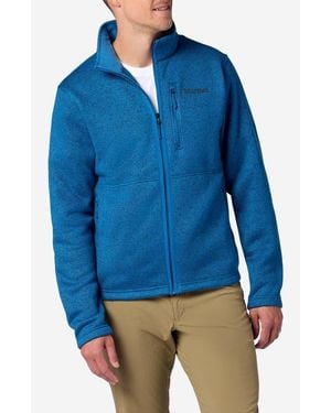 Marmot Drop Line Heathered Fleece Jacket - Blue