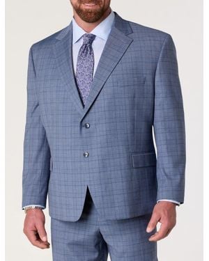 Michael Kors Big & Tall Glen Plaid Suit Jacket - Blue