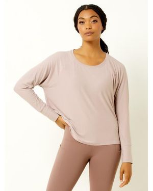 Single Stitch Featherweight Long Sleeve Top - Natural