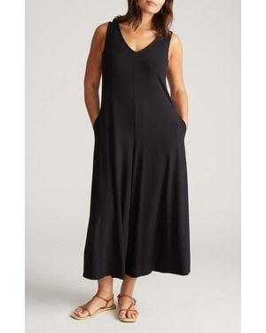 UNIVERSAL STANDARD Sunny Divine Sleeveless Wide Leg Jumpsuit - Black