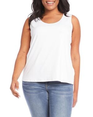 Karen Kane Scoop Neck Tank - White