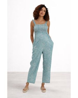 Nom Maternity Marais Maternity & Nursing Jumpsuit - Blue