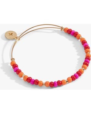 ALEX AND ANI Farmers' Market Beaded Charm Bangle - Red