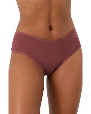 Pact Everyday Mid Rise Hipster 5-Pack Made With Organic Cotton - Purple