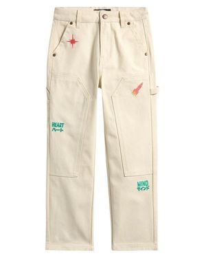 BBCICECREAM Kids' Embroidered Straight Leg Pants - Natural