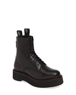 R13 Stack Boot Shoes - Black