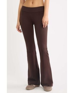 BP. Flare Jersey Pants - Brown