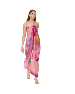 Gottex Floral Rhythm Pareo - Pink