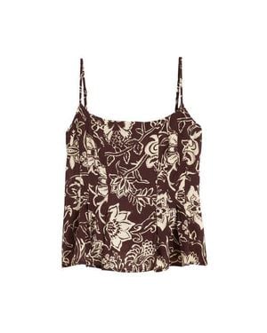 Madewell Darted Peplum Camisole - Brown