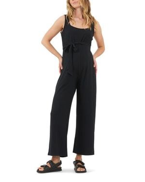Ripe Maternity Bobby Rib Jumpsuit - Black
