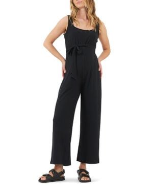 Ripe Maternity Bobby Rib Jumpsuit - Black