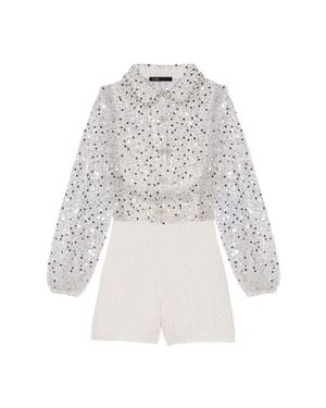 Maje Tweed Playsuit - Multicolor