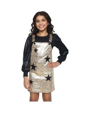 MIA New York Kids' Star Overall Dress - Metallic