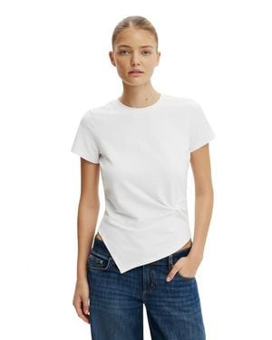 Cotton On Twist Short Sleeve Tee - White