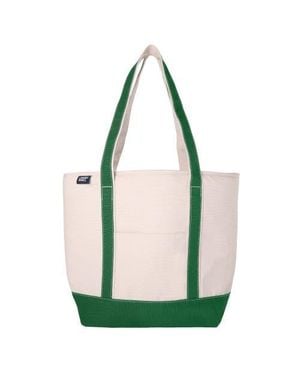 Lands' End Insulated Tote Bag With Zip Closure, Large Cooler Bag For Travel, Pool, And Park - Green