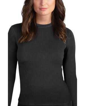 Watson's Therma Rib Long Sleeve Thermal Crew - Black