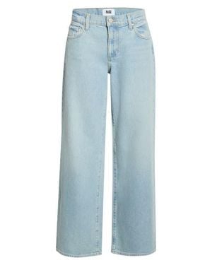 PAIGE Dana Low Rise Relaxed Straight Leg Jeans - Blue