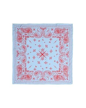 OLAH Paisley Silk Bandana Scarf 20 - White