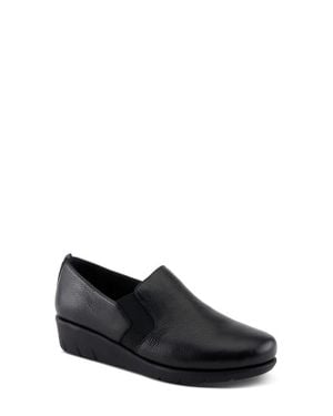 Spring Step Arete Wedge Slip-On Sneaker - Black