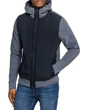 W.r.k. Slim Fit Colorblock Zip-Up Hoodie - Blue