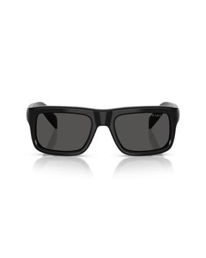 Prada 56Mm Rectangular Sunglasses - Black