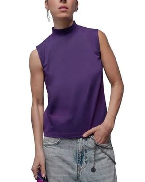 WILDFANG The Everyday Mock Neck Tank - Purple