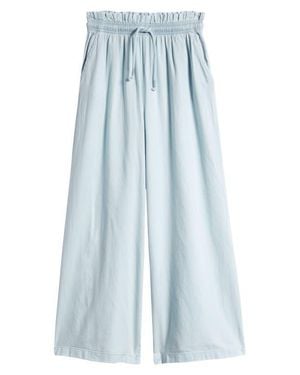 Treasure & Bond Kids' Wide Leg Paperbag Waist Pants - Blue