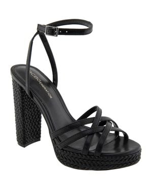 BCBGMAXAZRIA Orisa Ankle Strap Platform Sandal - Black