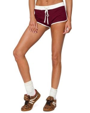 Edikted Vinnie Stretch Cotton Shorts - Red