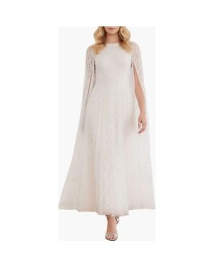 Needle & Thread Heart Lattice Cape Ankle Gown - Pink