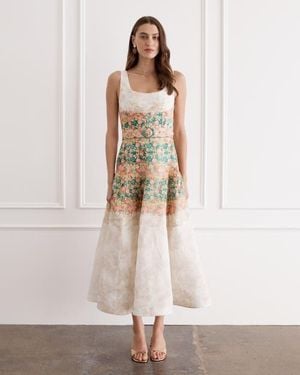Aqua Blu Australia Phoebe Midi Dress - White