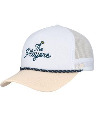 Barstool Golf Tan The Players Nailhead Canvas Rope Adjustable Hat - Blue