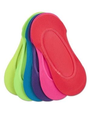Memoi Microfiber Liner Socks 6-Pack - Pink