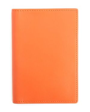 ROYCE New York Leather Vaccine Card & Passport Holder - Orange