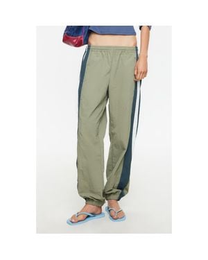 Lioness Aniston Striped Nylon Pants - Green