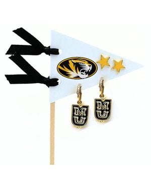 Color Shout College Of Missouri Pennant Pair Earring Set - Green